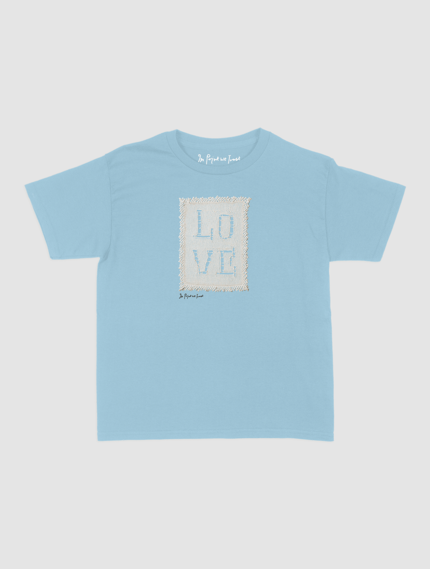 love crochet baby tee - In Print We Trust