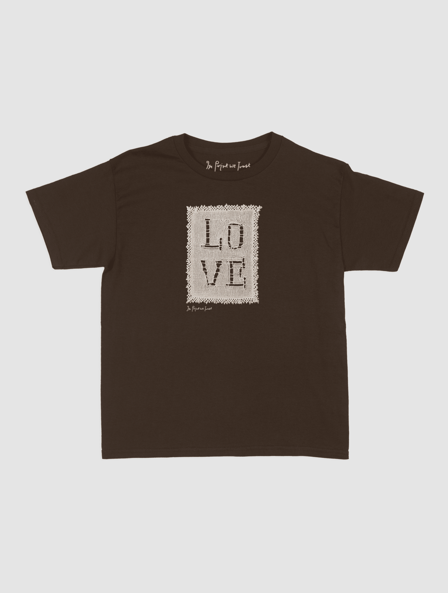 love crochet baby tee - In Print We Trust