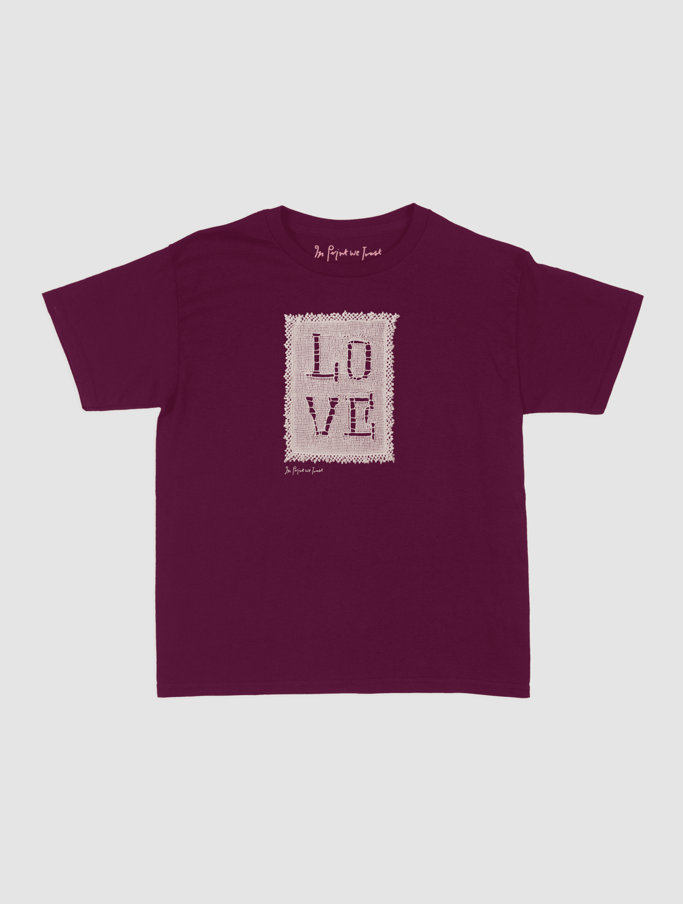 love crochet baby tee - In Print We Trust