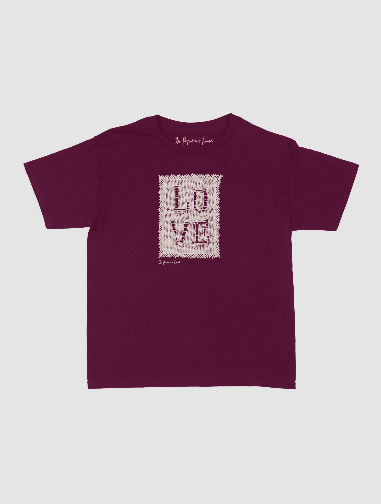 love crochet baby tee - In Print We Trust
