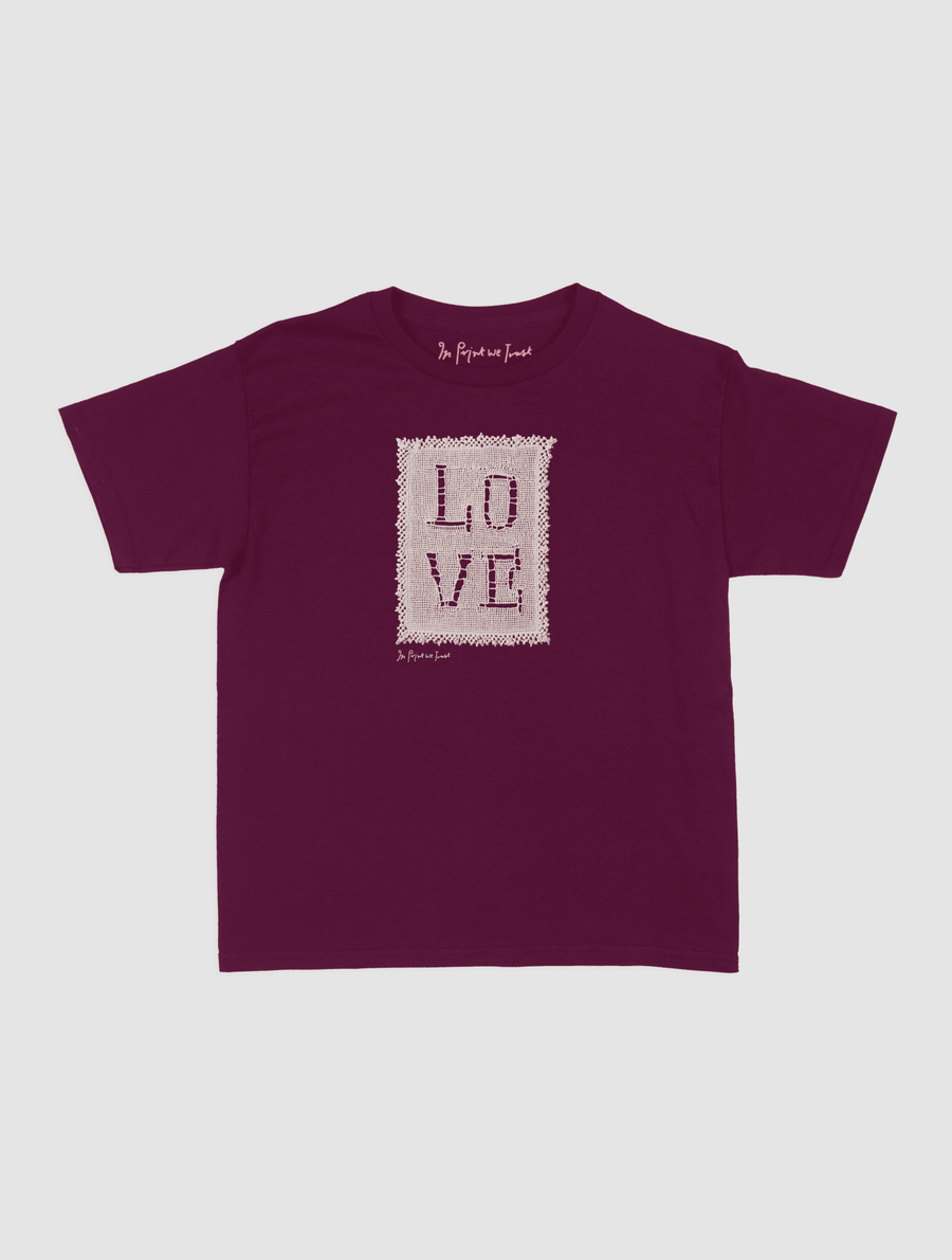 love crochet baby tee - In Print We Trust