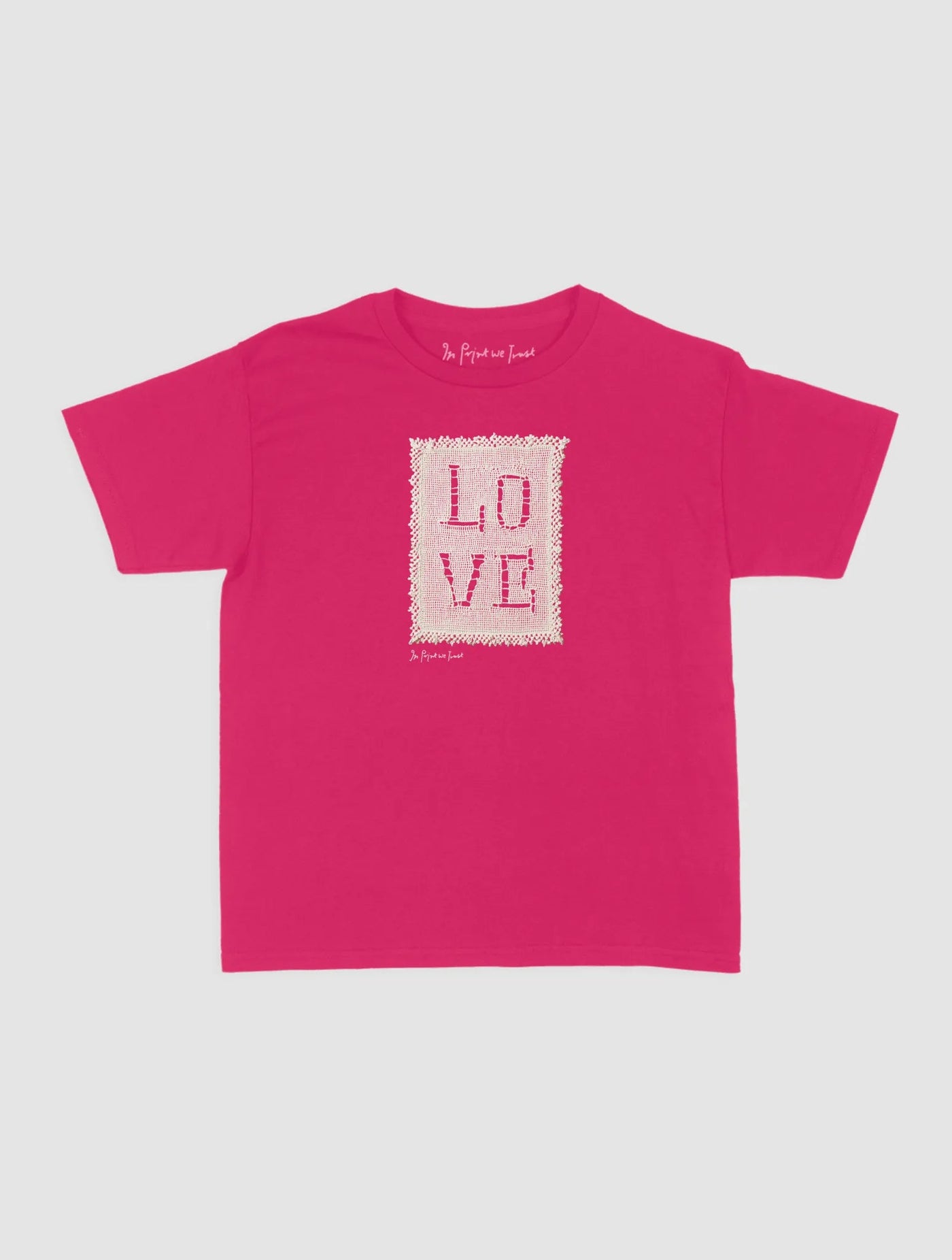 love crochet baby tee - In Print We Trust