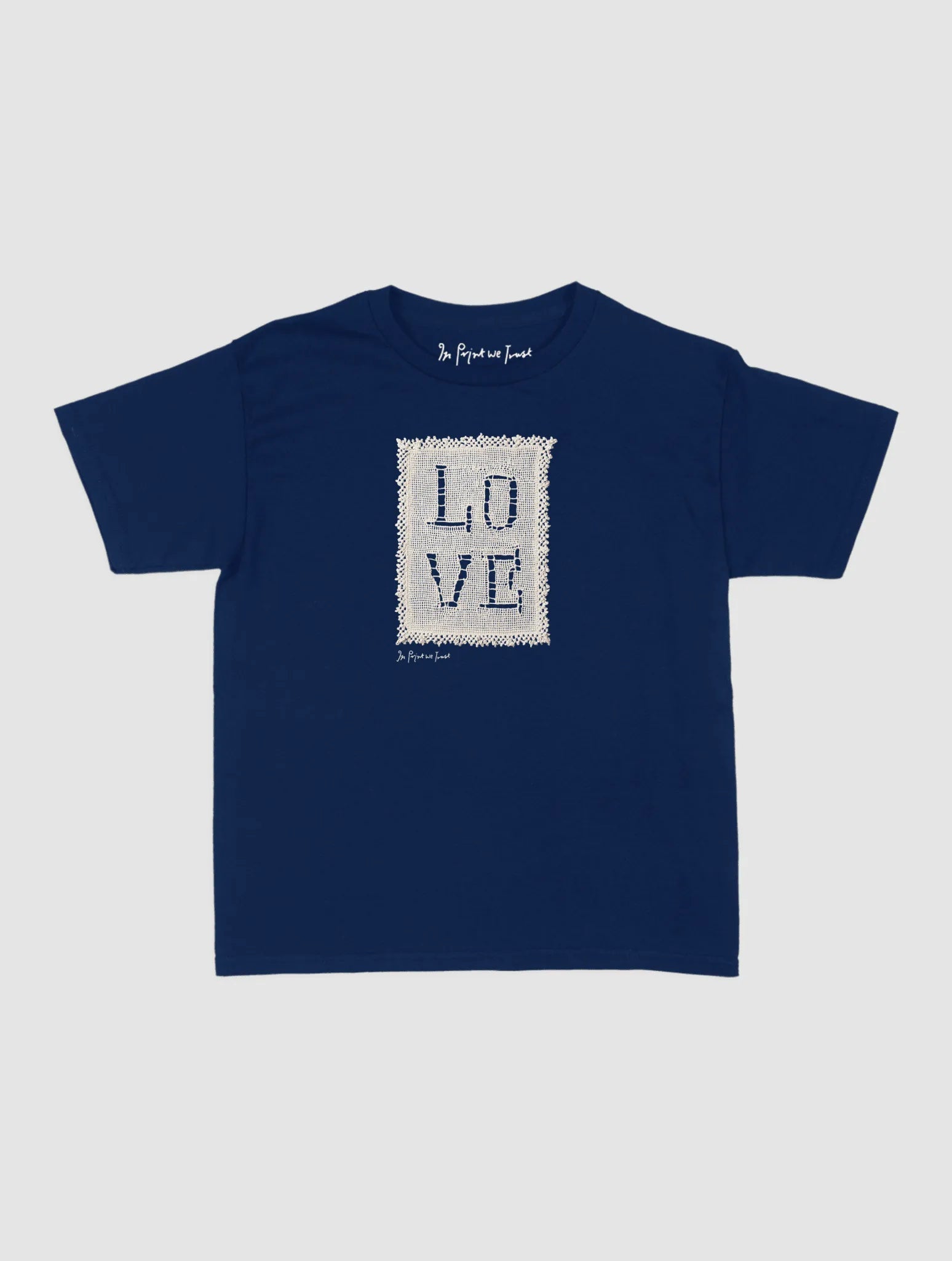 love crochet baby tee - In Print We Trust