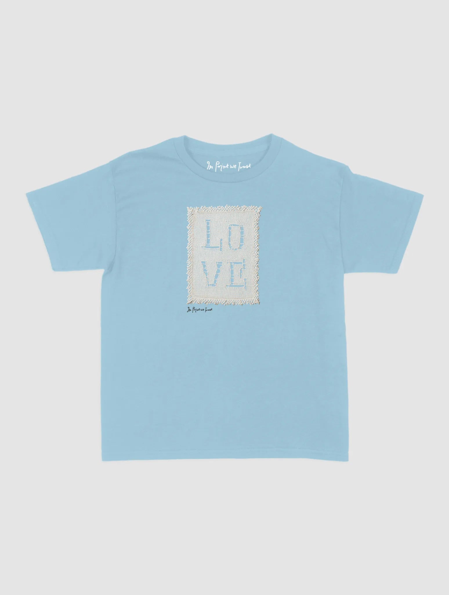 love crochet baby tee - In Print We Trust