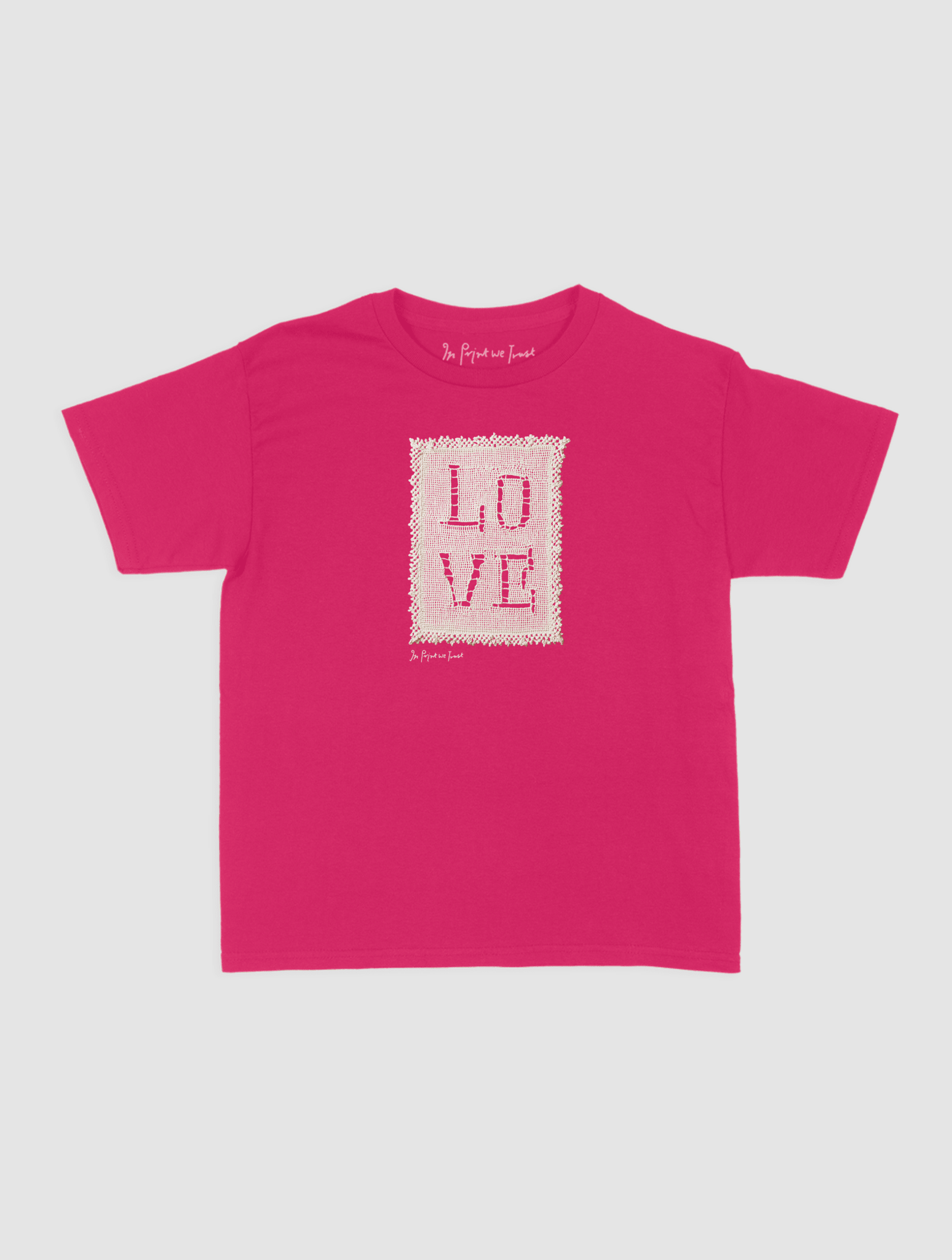 love crochet baby tee - In Print We Trust