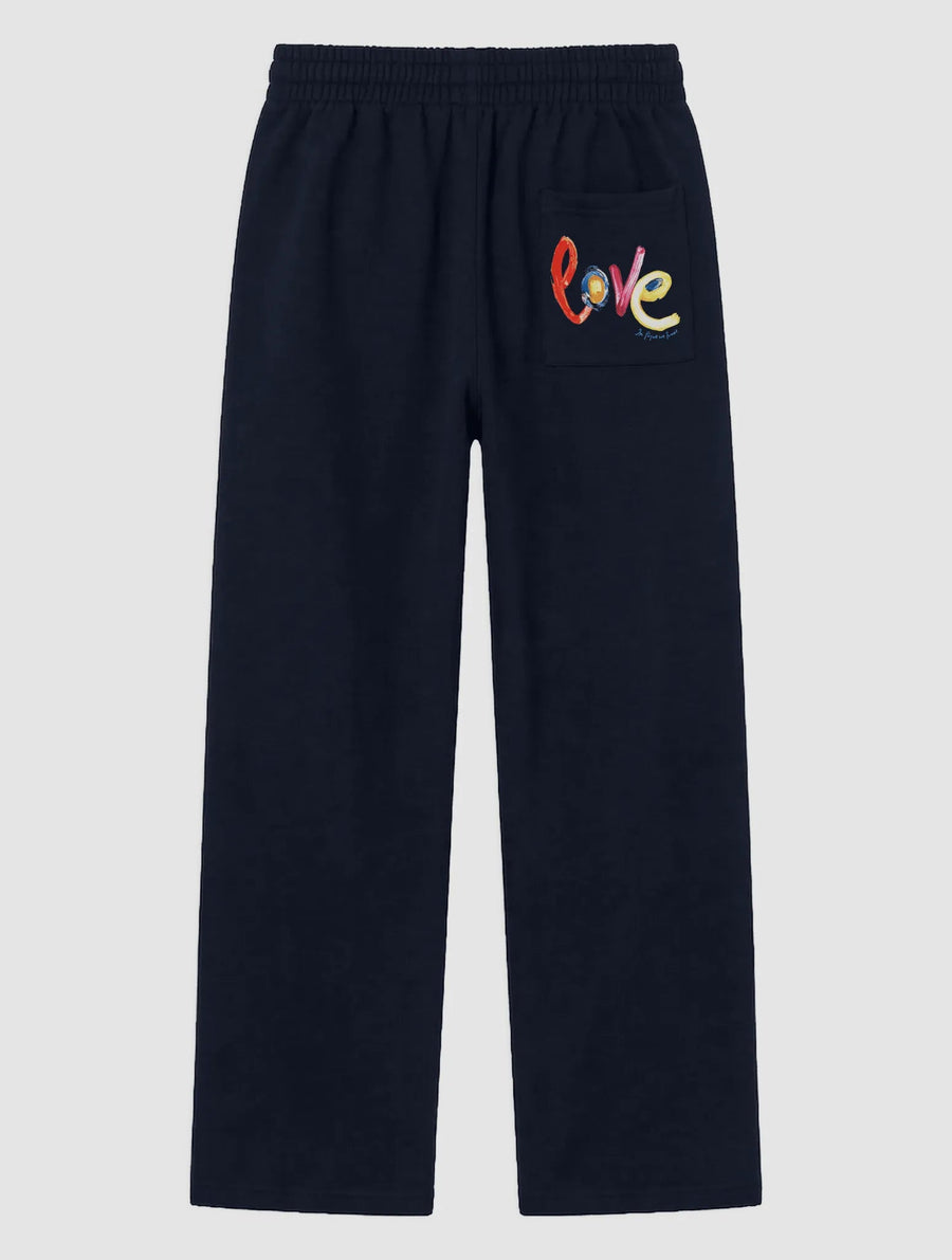 love navy sweatpants - In Print We Trust