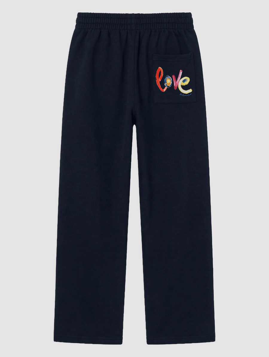 love navy sweatpants - In Print We Trust