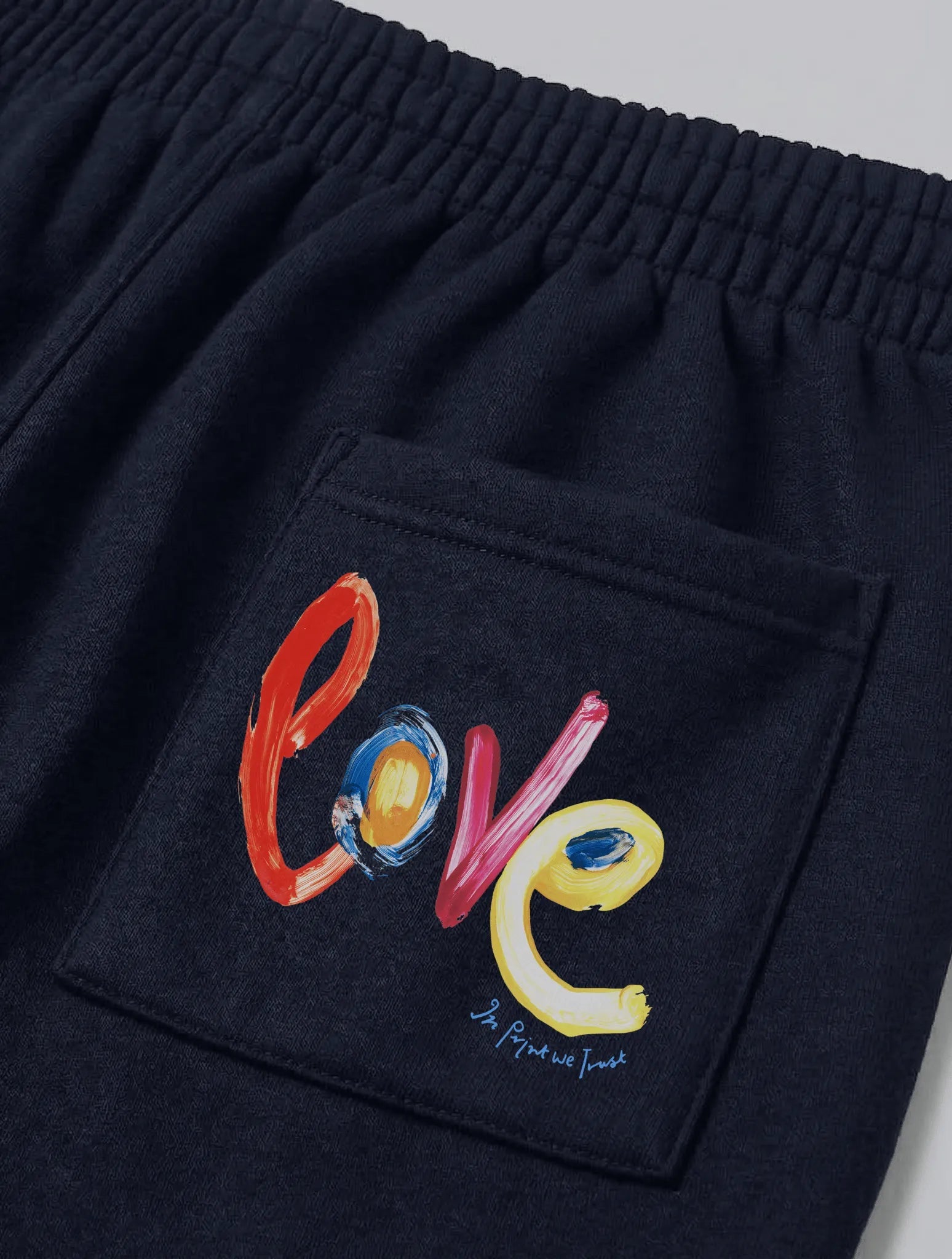 love navy sweatpants - In Print We Trust