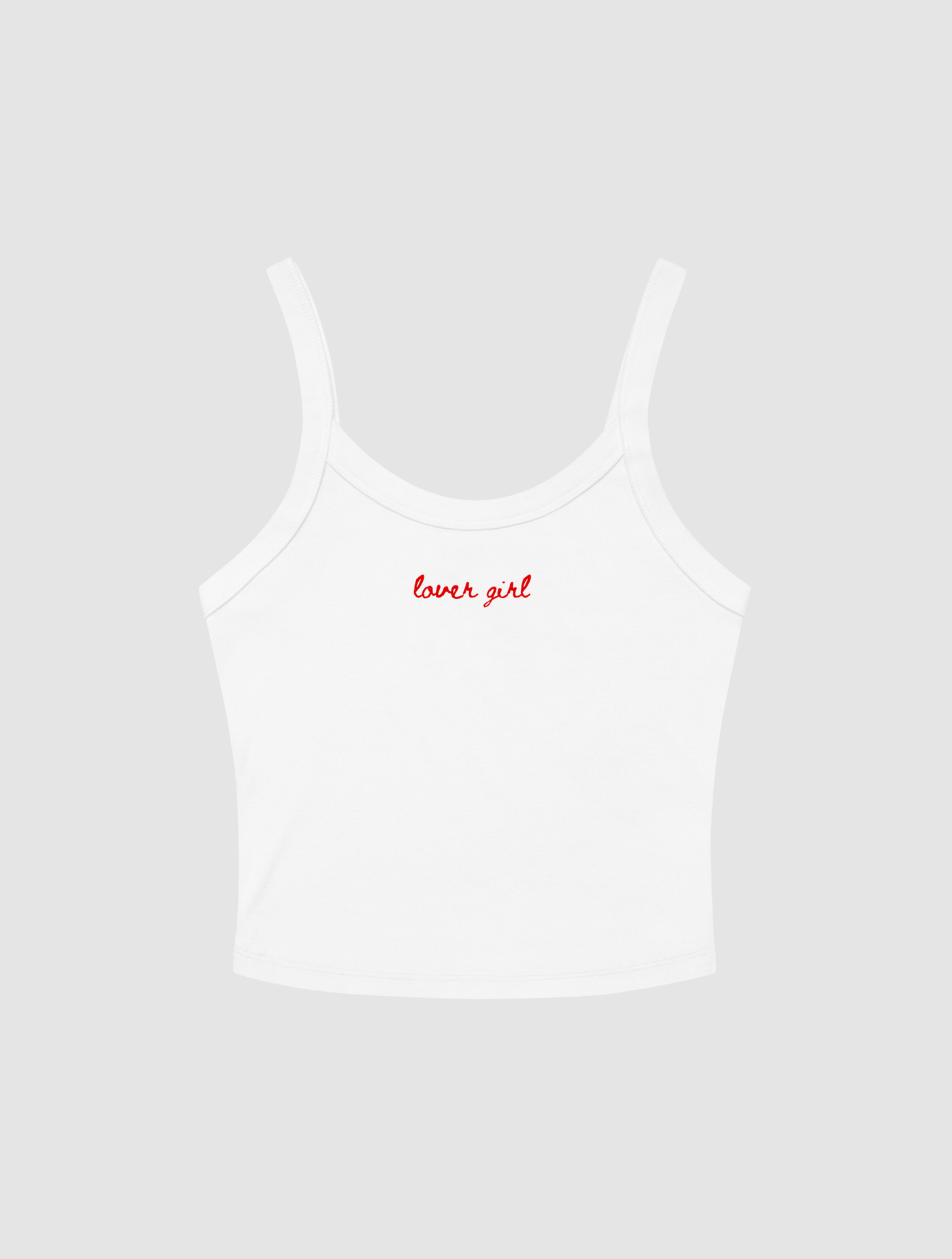 lover girl embroidered tank top - In Print We Trust