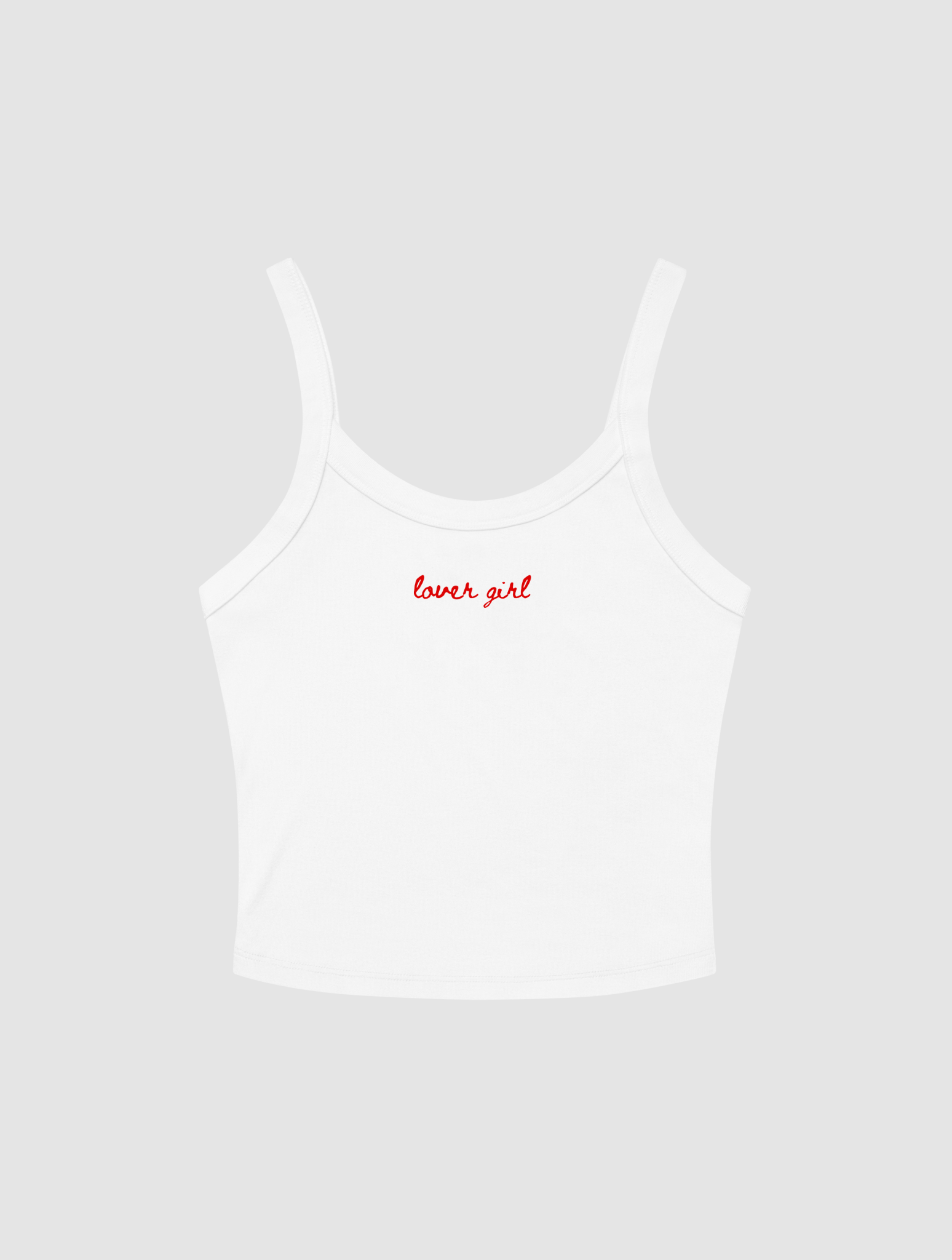 lover girl embroidered tank top - In Print We Trust