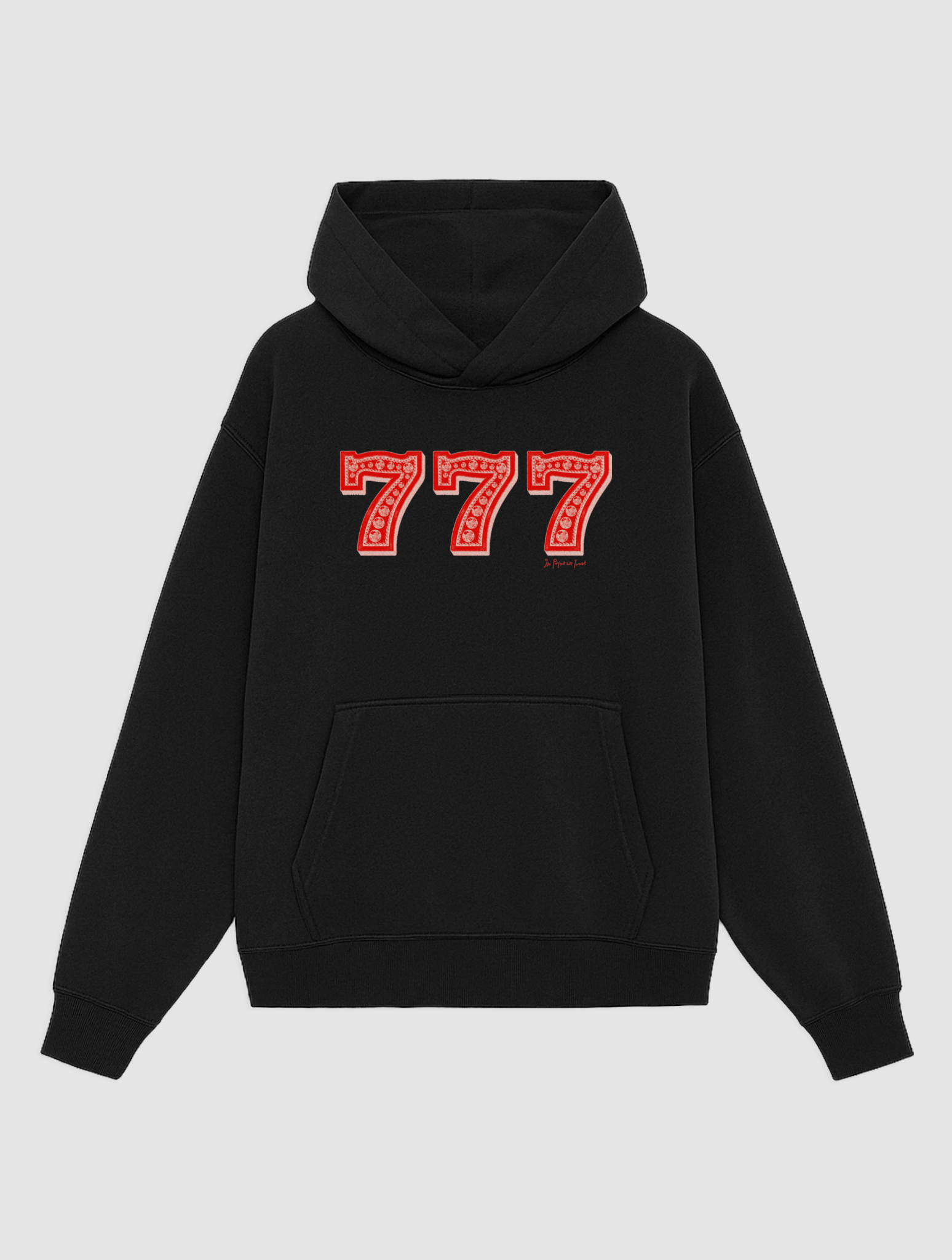 lucky 7s black hoodie - In Print We Trust