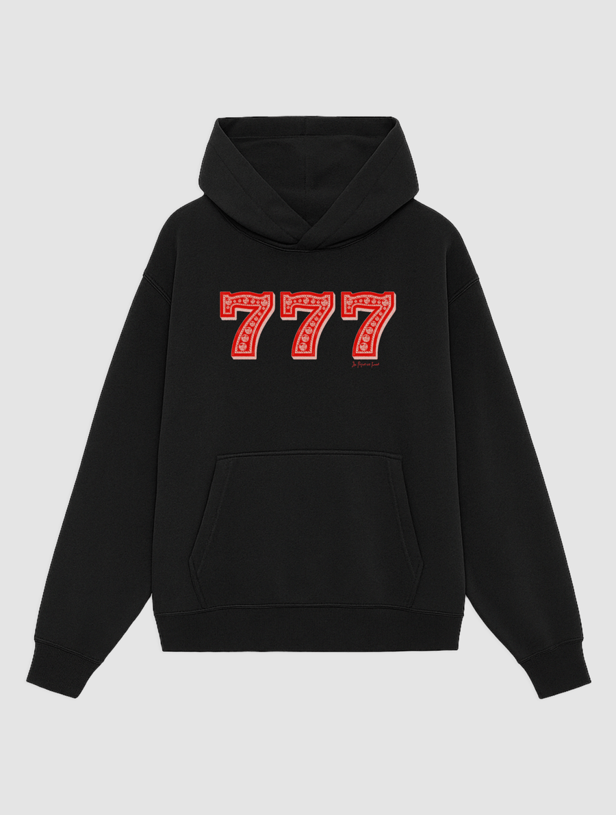 lucky 7s black hoodie - In Print We Trust