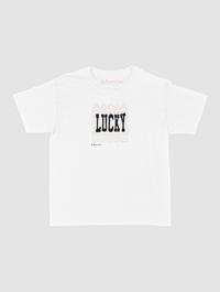 lucky crochet baby tee - In Print We Trust