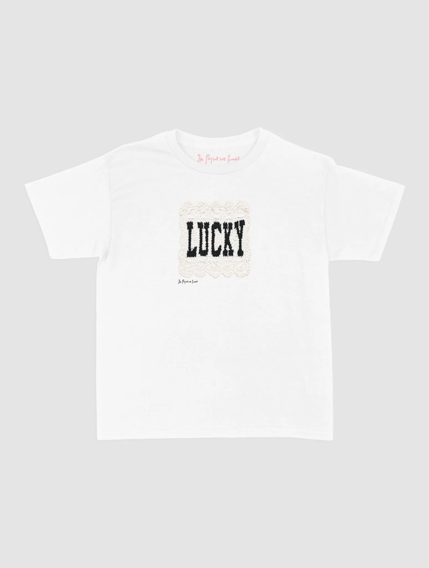 lucky crochet baby tee - In Print We Trust