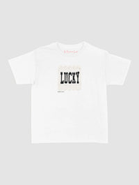 lucky crochet baby tee - In Print We Trust