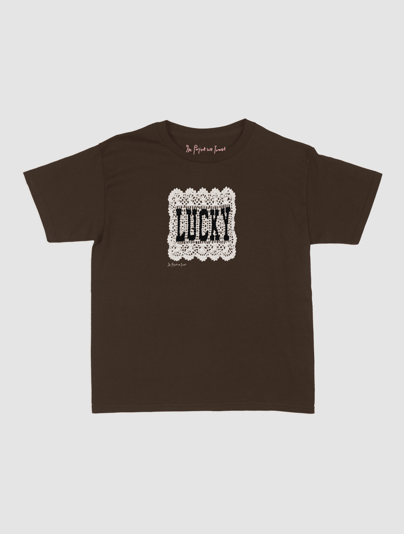 lucky crochet baby tee - In Print We Trust