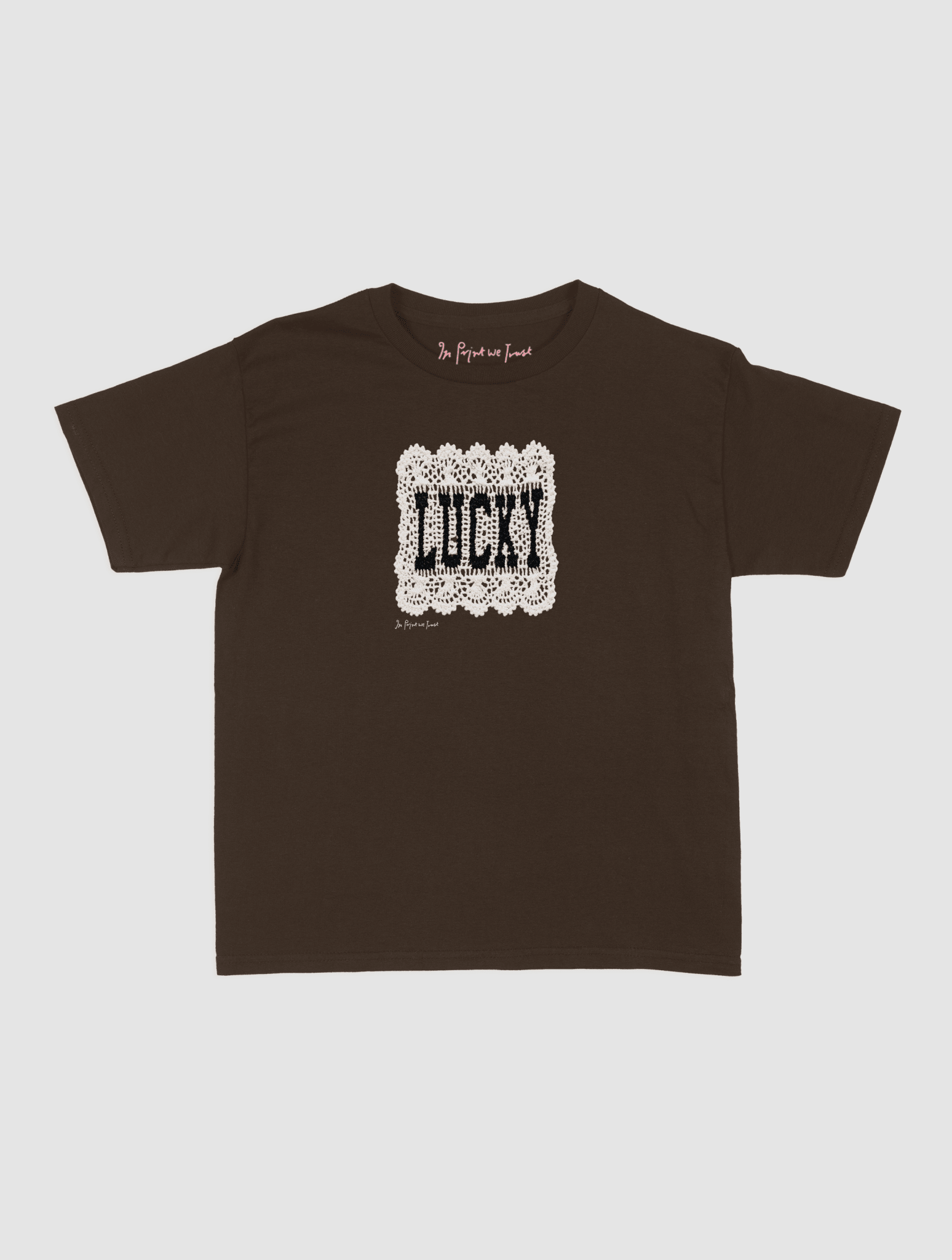 lucky crochet baby tee - In Print We Trust