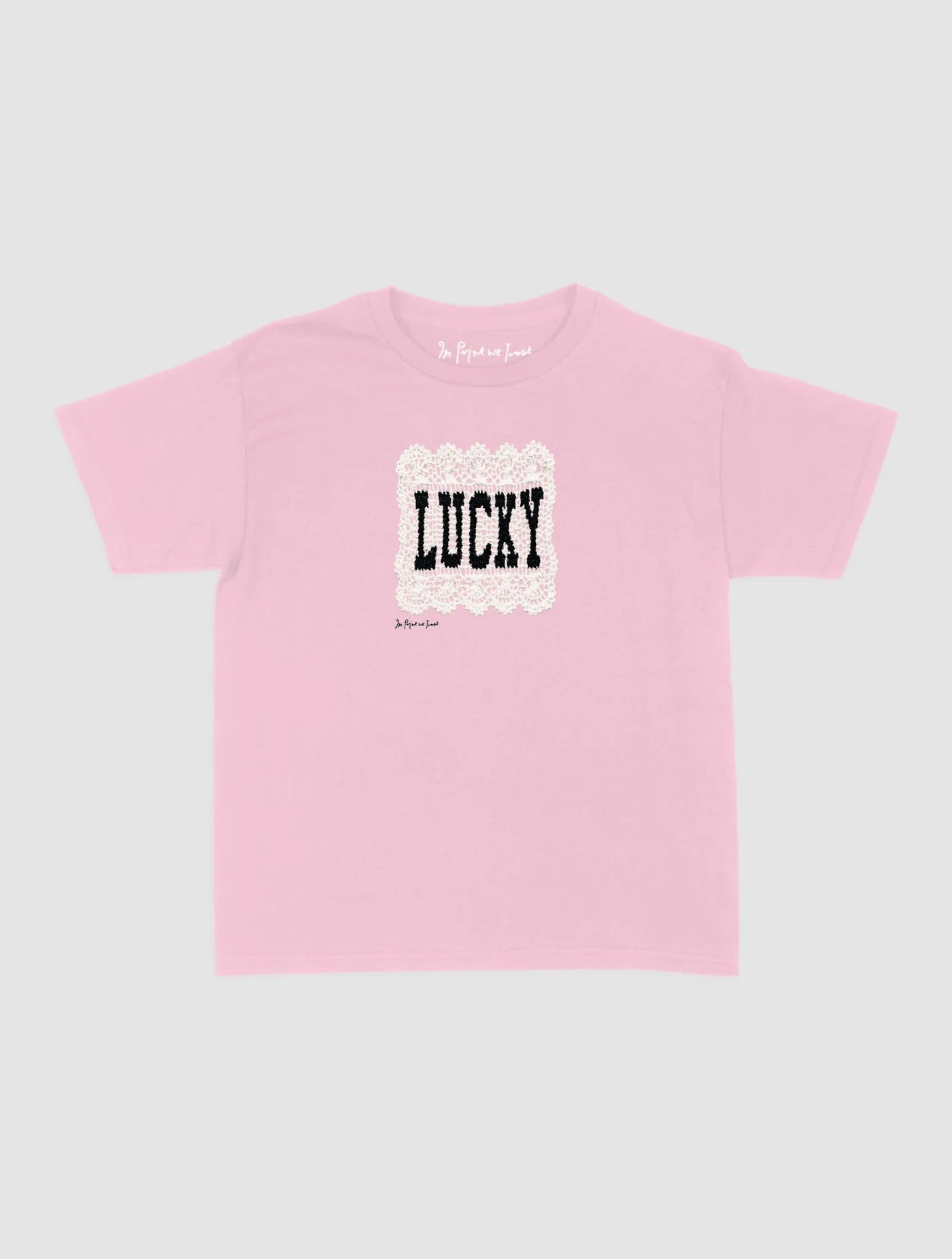 lucky crochet baby tee - In Print We Trust