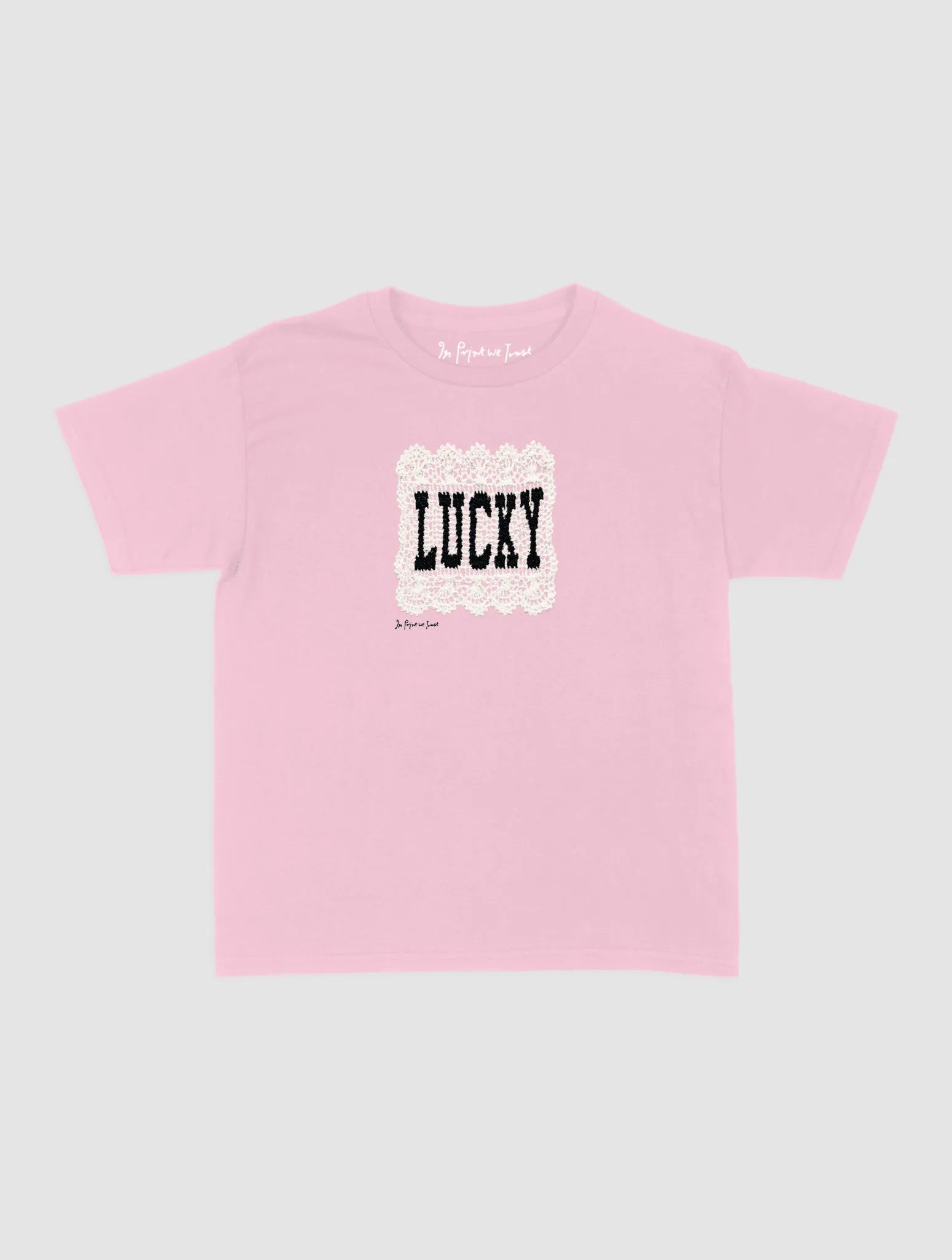 lucky crochet baby tee - In Print We Trust