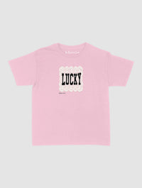 lucky crochet baby tee - In Print We Trust