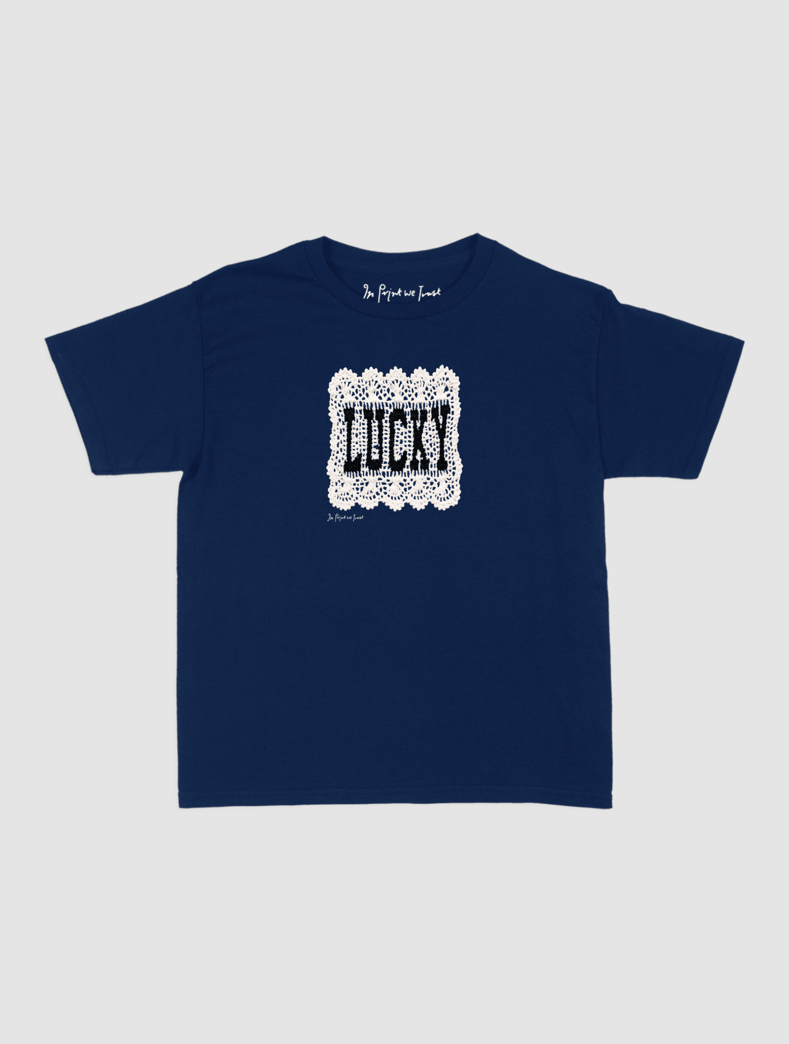 lucky crochet baby tee - In Print We Trust