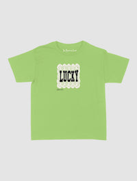 lucky crochet baby tee - In Print We Trust