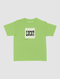 lucky crochet baby tee - In Print We Trust
