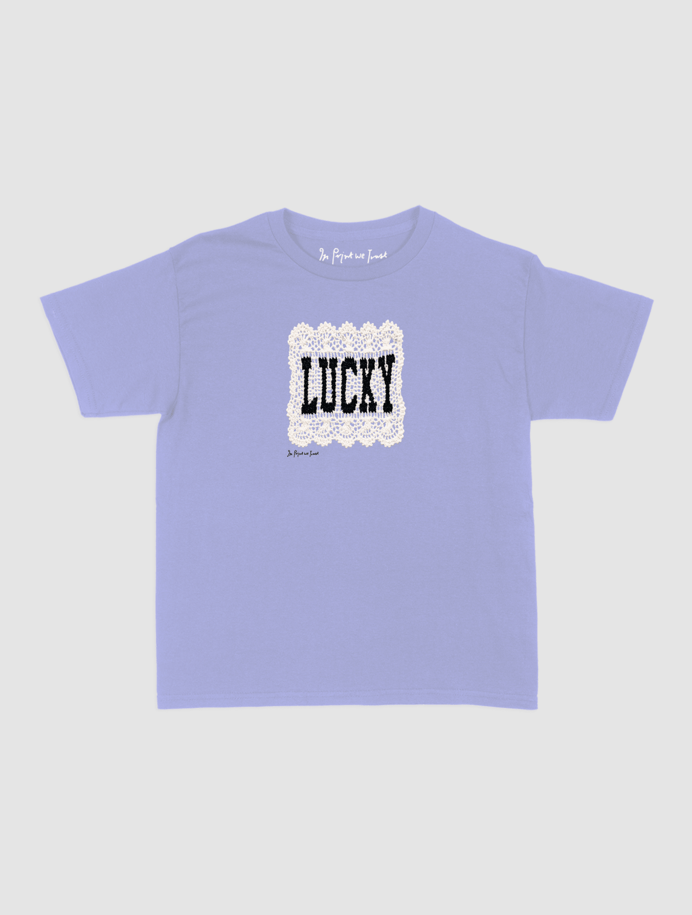lucky crochet baby tee - In Print We Trust