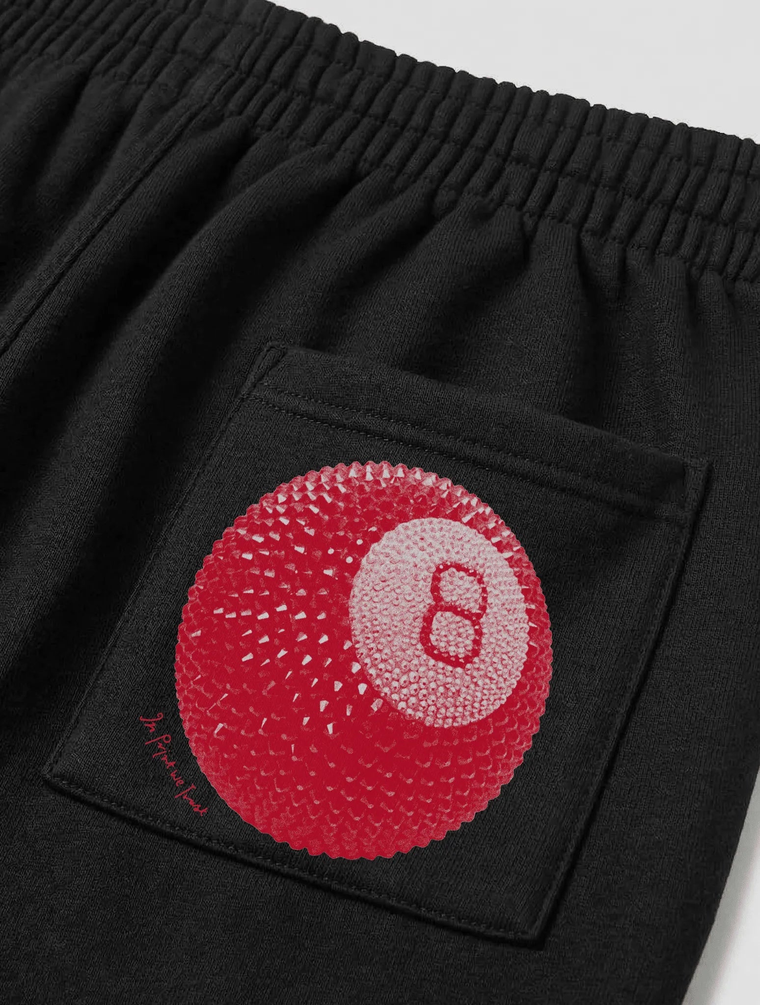 lucky shot black sweatpants - In Print We Trust
