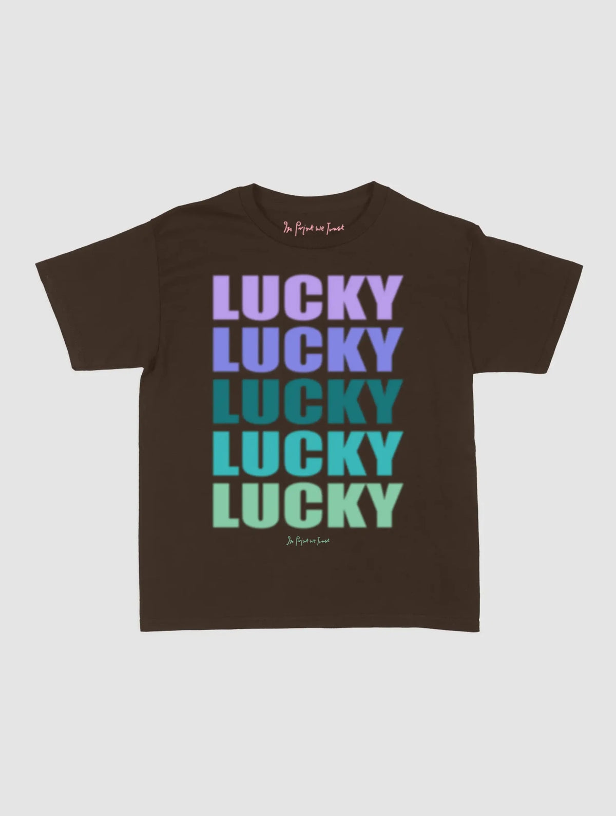 lucky x 5 baby tee - In Print We Trust