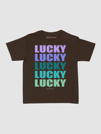 lucky x 5 baby tee - In Print We Trust