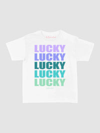 lucky x 5 baby tee - In Print We Trust