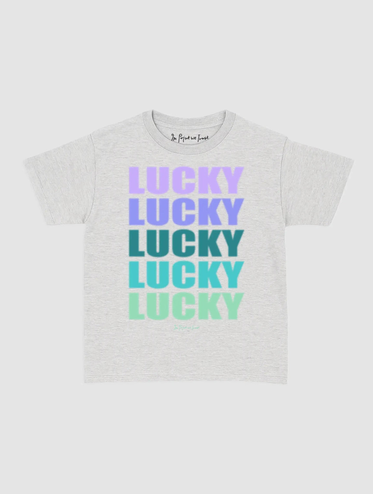 lucky x 5 baby tee - In Print We Trust