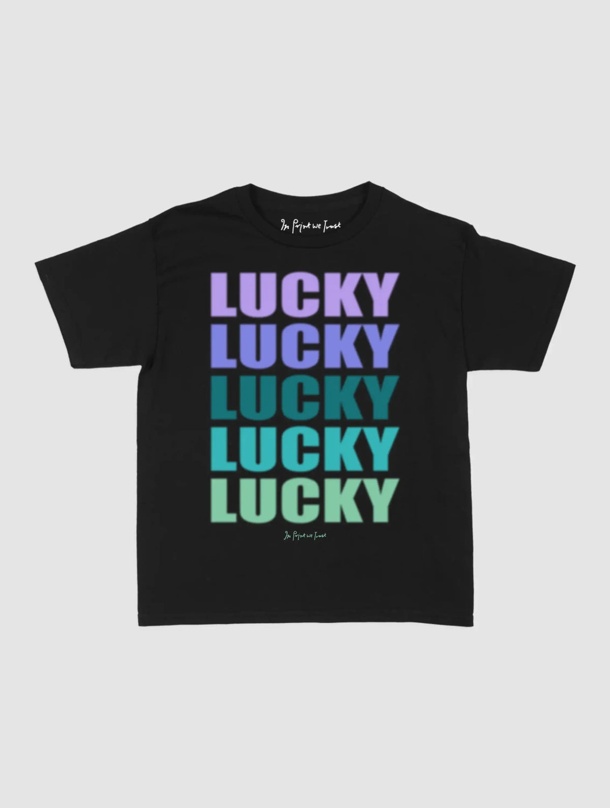 lucky x 5 baby tee - In Print We Trust