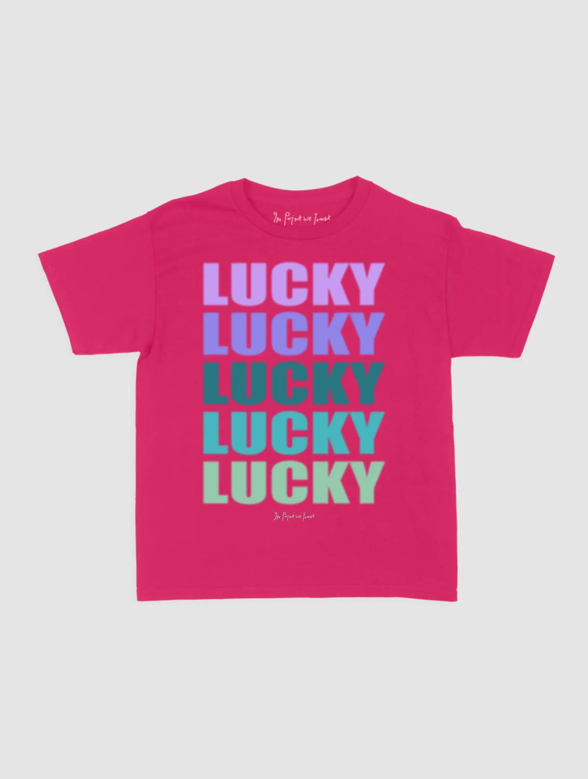 lucky x 5 baby tee - In Print We Trust