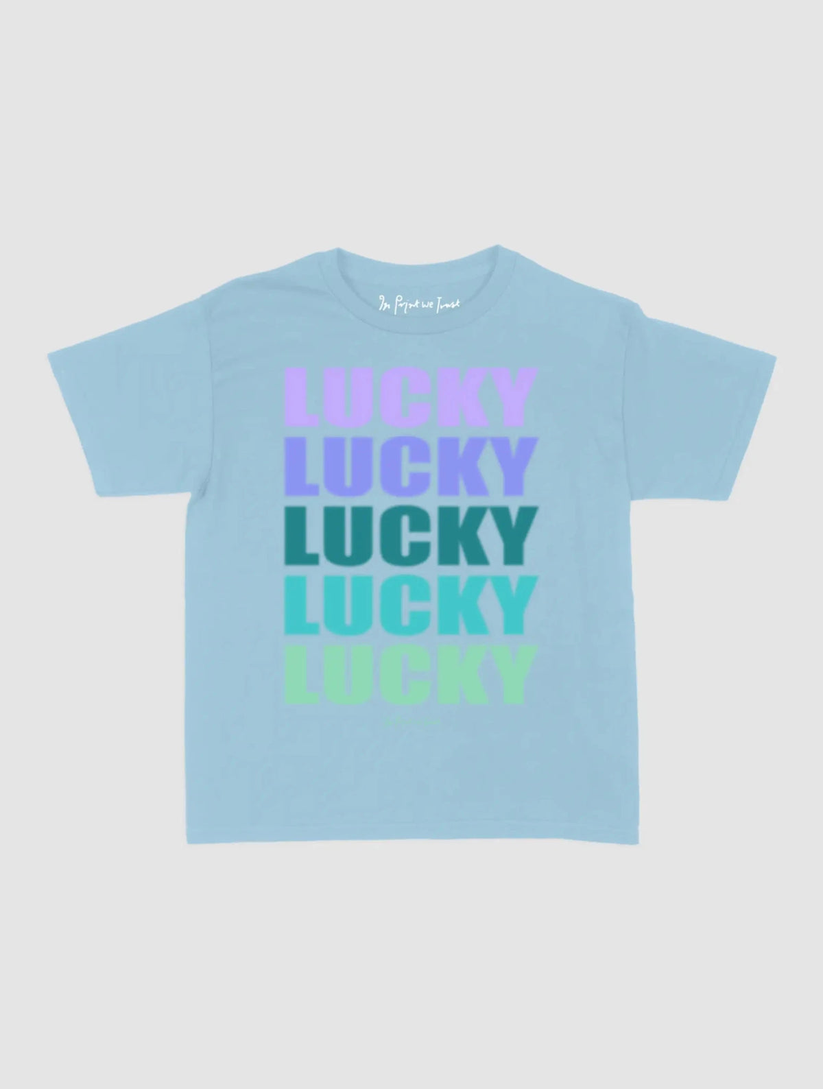 lucky x 5 baby tee - In Print We Trust