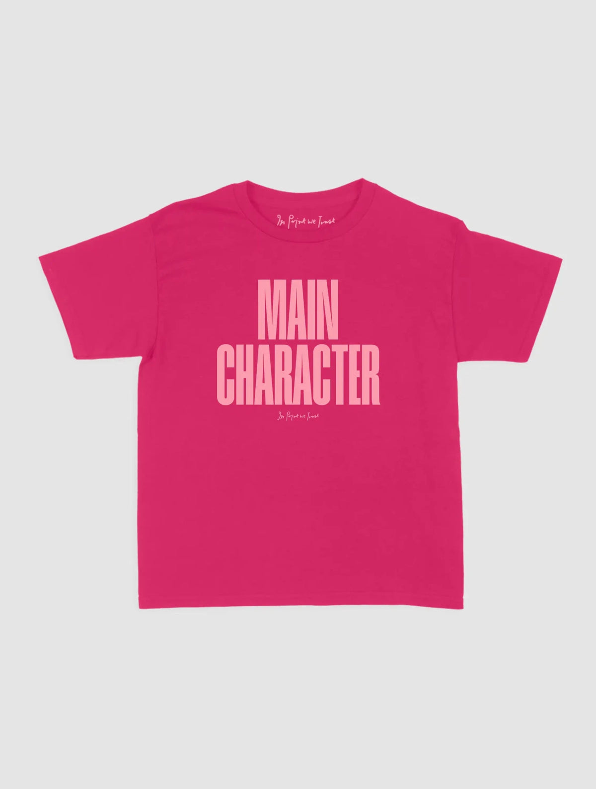 main character baby tee - In Print We Trust