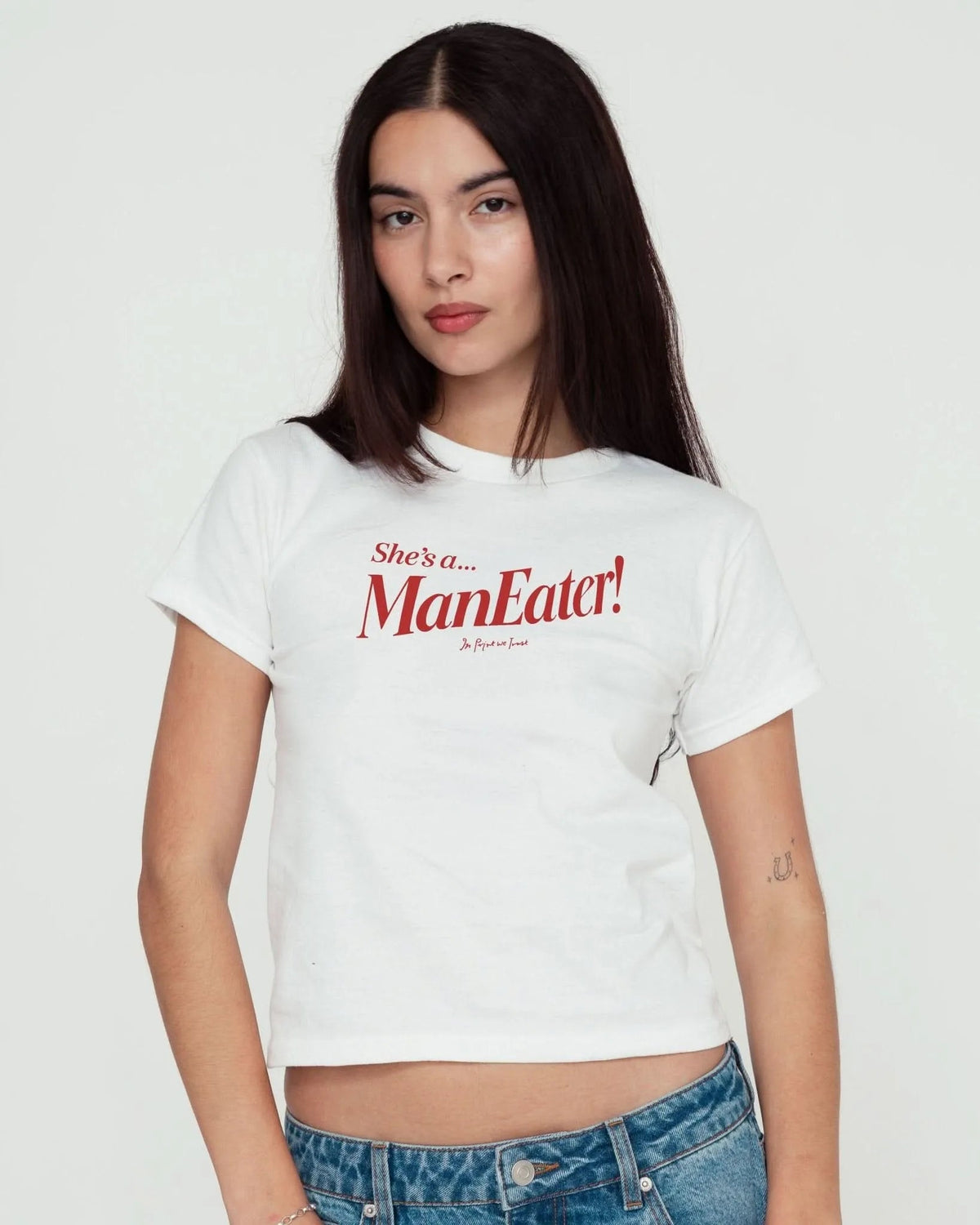 man eater baby tee - In Print We Trust