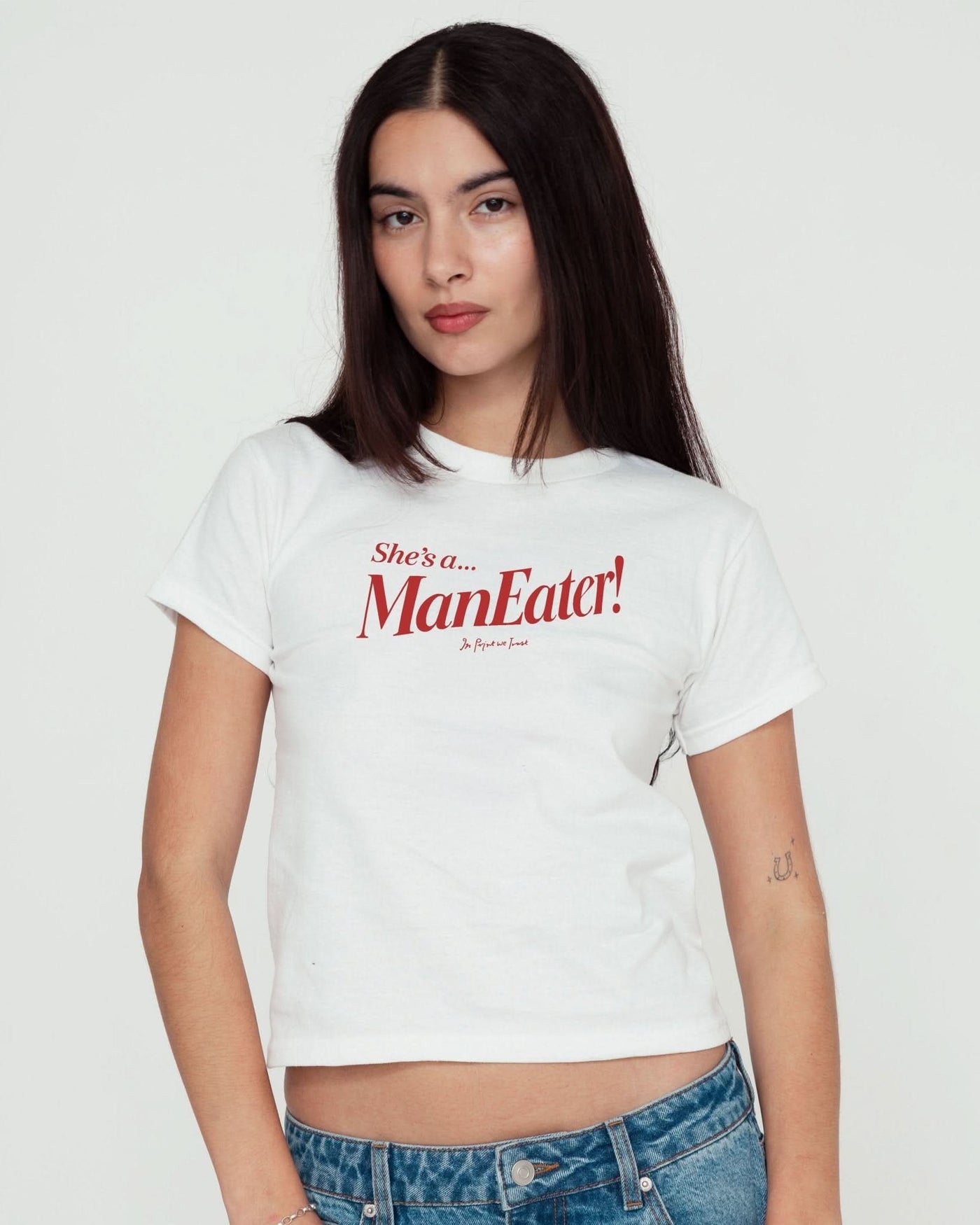 man eater baby tee - In Print We Trust