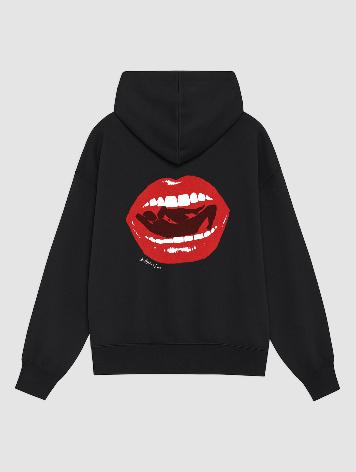 maneater black hoodie - In Print We Trust