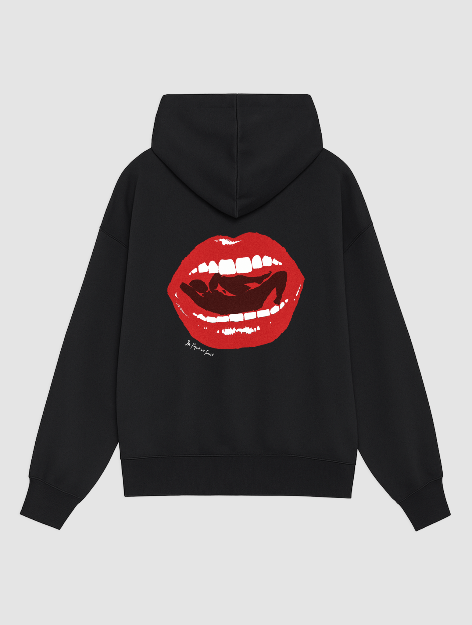 maneater black hoodie - In Print We Trust