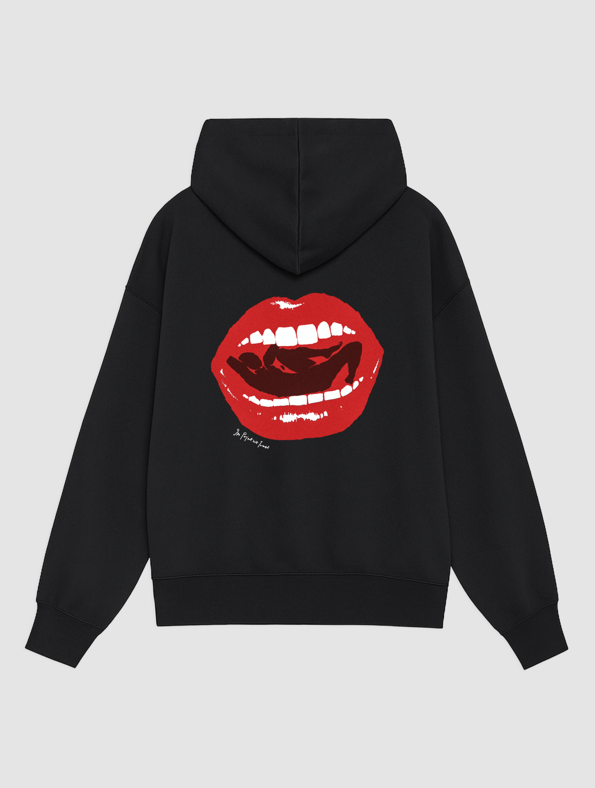 maneater black hoodie - In Print We Trust