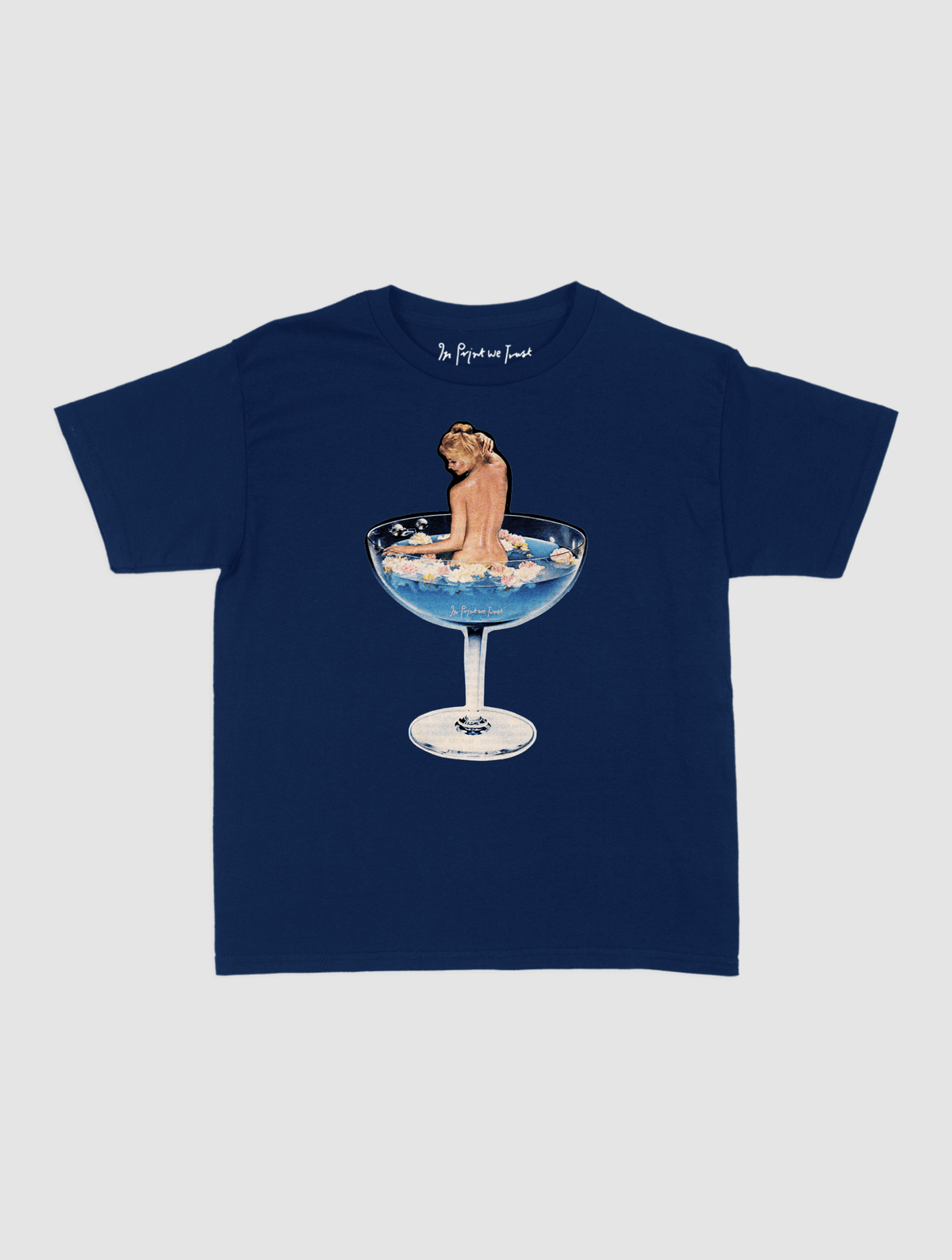 martini girl baby tee - In Print We Trust
