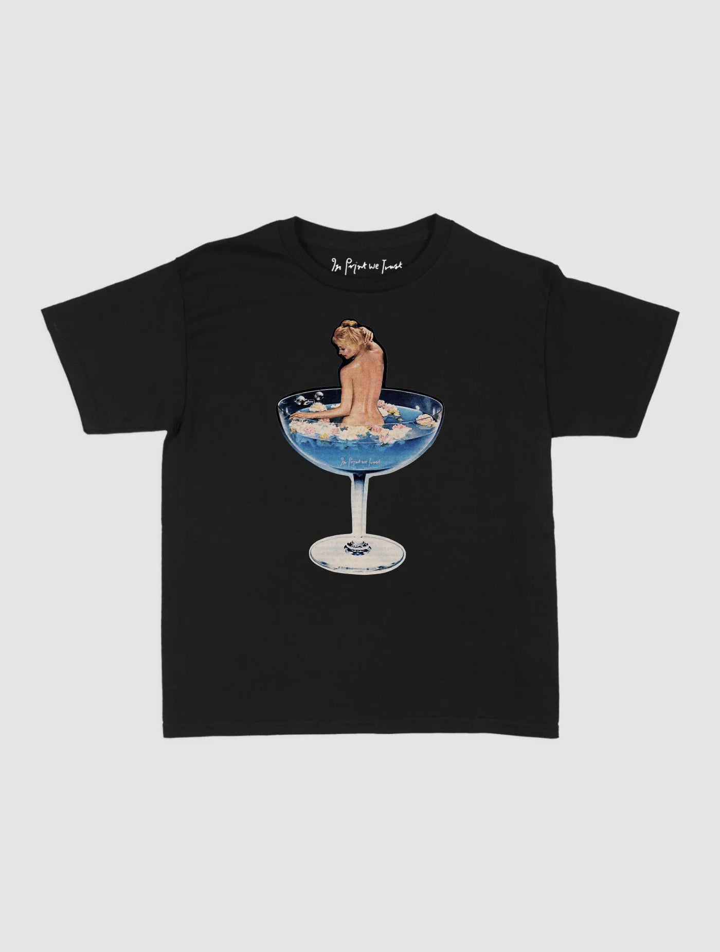 martini girl baby tee - In Print We Trust