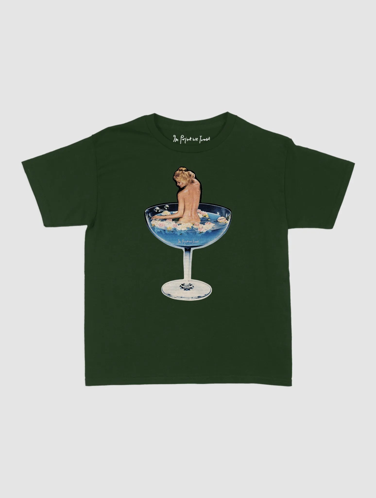 martini girl baby tee - In Print We Trust