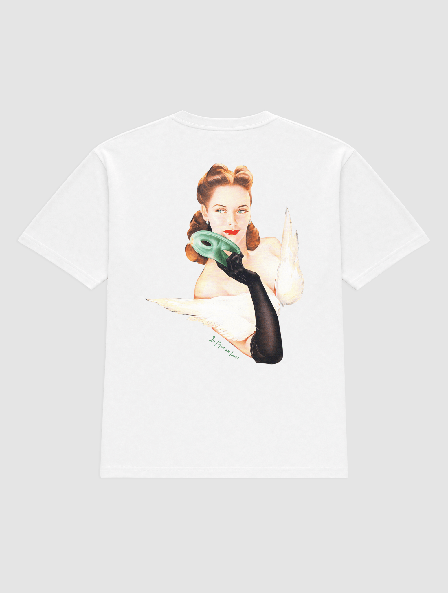 mask heavyweight tee - In Print We Trust
