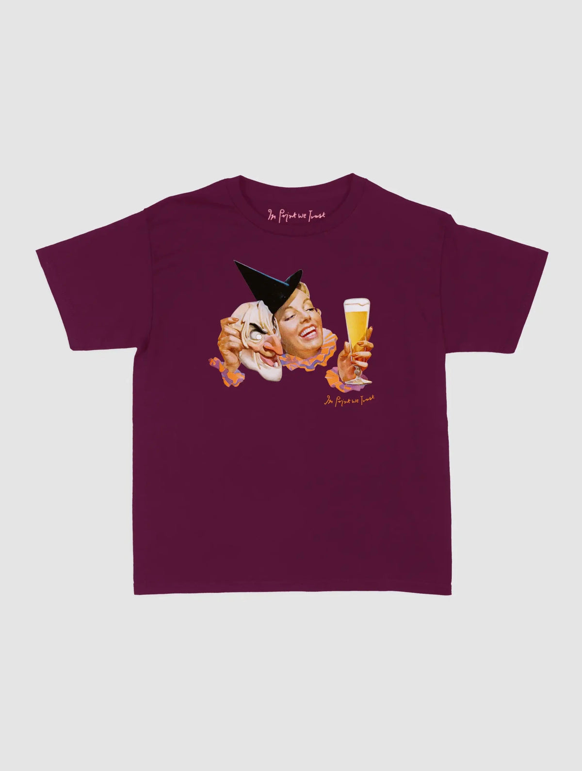 masked lady baby tee - In Print We Trust