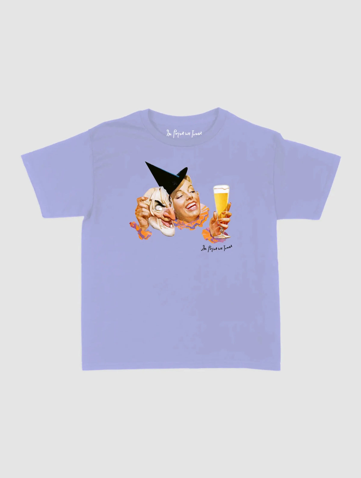 masked lady baby tee - In Print We Trust