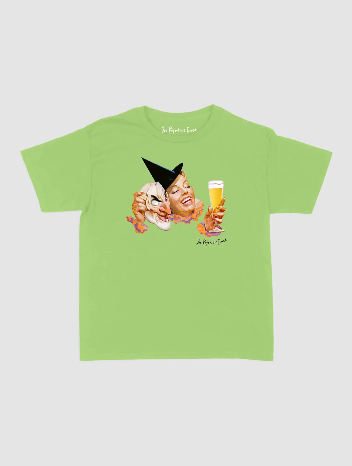 masked lady baby tee - In Print We Trust