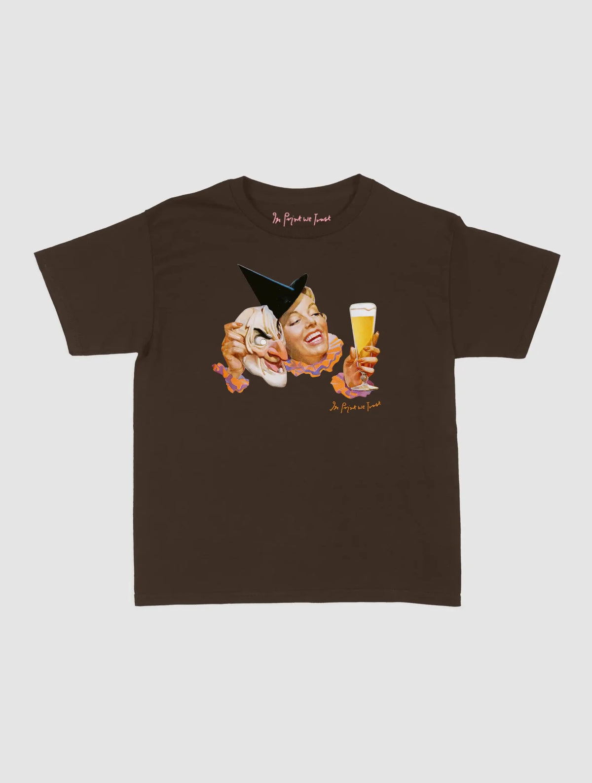 masked lady baby tee - In Print We Trust